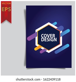 Cover design template for annual report. Abstract modern vector illustration. Cover presentation on a4. Abstract presentation templates. Flyer text font. Ad flyer text. White a4 brochure cover design