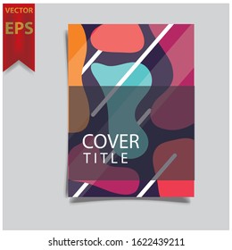 Cover design template for annual report. Abstract modern vector illustration. Cover presentation on a4. Abstract presentation templates. Flyer text font. Ad flyer text. White a4 brochure cover design