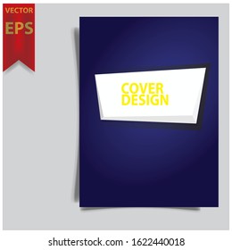 Cover design template for annual report. Abstract modern vector illustration. Cover presentation on a4. Abstract presentation templates. Flyer text font. Ad flyer text. White a4 brochure cover design