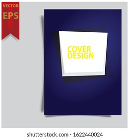 Cover design template for annual report. Abstract modern vector illustration. Cover presentation on a4. Abstract presentation templates. Flyer text font. Ad flyer text. White a4 brochure cover design