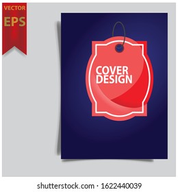 Cover design template for annual report. Abstract modern vector illustration. Cover presentation on a4. Abstract presentation templates. Flyer text font. Ad flyer text. White a4 brochure cover design