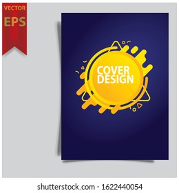 Cover design template for annual report. Abstract modern vector illustration. Cover presentation on a4. Abstract presentation templates. Flyer text font. Ad flyer text. White a4 brochure cover design