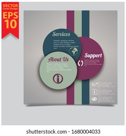 Cover design template for annual report. Abstract modern vector illustration. Cover presentation on a4. Abstract presentation templates. Flyer text font. Ad flyer text. White a4 brochure cover design