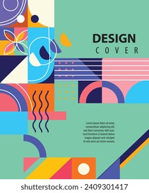 Cover design template for annual report. Abstract modern vector illustration.