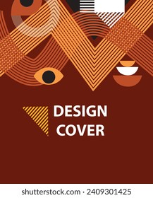 Cover design template for annual report. Abstract modern vector illustration.