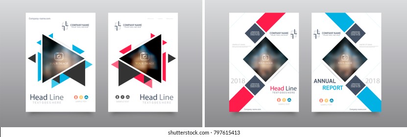 Cover design template for annual report. Abstract modern vector illustration. Cover presentation on a4. Abstract presentation templates. Flyer text font. Ad flyer text. White a4 brochure cover design.