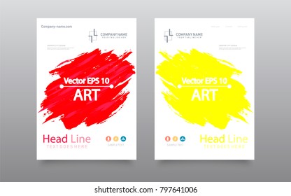 Cover design template for annual report. Abstract modern vector illustration. Cover presentation on a4. Abstract presentation templates. Flyer text font. Ad flyer text. White a4 brochure cover design.
