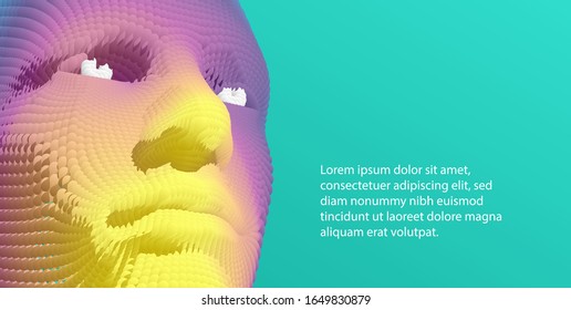 Cover design template. Applicable for placards, banners, book covers, brochures, planners or notebooks. 3d vector illustration with place for text. 