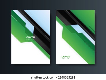 Cover design template background vector with abstract geometrics shapes element decoration. Brochure template flyer background for business design