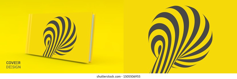 Cover Design Template Black Yellow Pattern Stock Vector Royalty Free