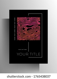 Cover design template for book, magazine, brochure, catalog, booklet, poster. Hand-drawn graphic texture elements. A4 format. EPS 10 vector.