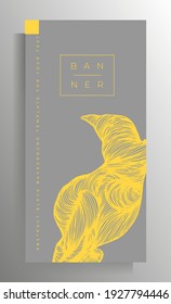 Cover design template for brochure, banner, catalog, flyer. Hand drawn graphic elements. Vector illustration.