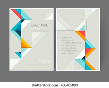 Cover design template. Brochure, leaflet, flyer, catalog, page, poster design. Origami abstract geometric background.  minimalistic design creative concept.  vector-stock illustration EPS 10