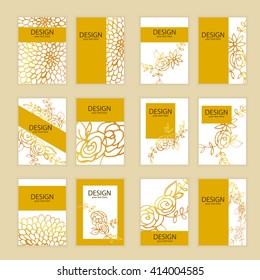 cover design template brochures, flyers, banner, abstract flowers Doodle