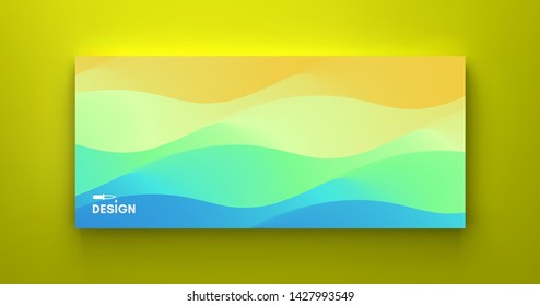 Cover design template with color gradients. Abstract background. Modern pattern. 3d vector Illustration for advertising, marketing, presentation. 