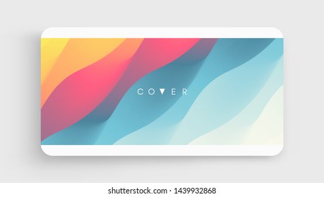 Cover design template with color gradients. Abstract background. Modern pattern. 3d vector Illustration for advertising, marketing, presentation. 