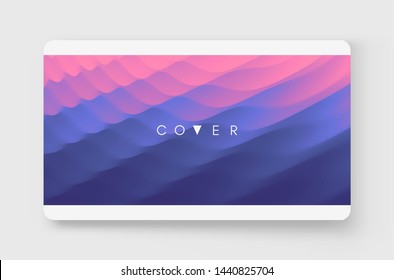 Cover design template with color gradients. Abstract background. Modern pattern. 3d vector Illustration for advertising, marketing, presentation. 