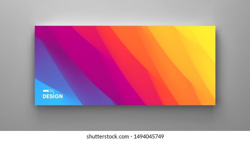 Cover design template with color gradients. Abstract background. Modern pattern. 3d vector Illustration for advertising, marketing, presentation. 