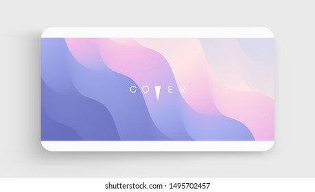 Cover design template with color gradients. Abstract background. Modern pattern. 3d vector Illustration for advertising, marketing, presentation. 