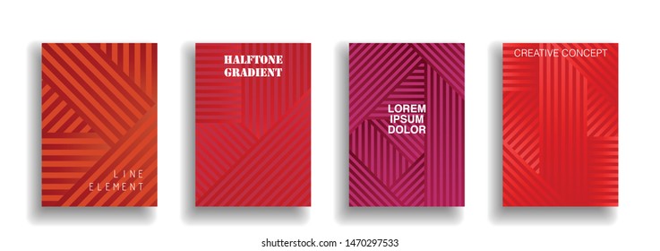 cover design template with colorful halftone gradient