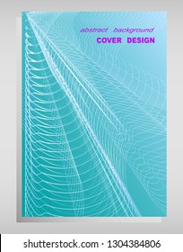cover design template in a constructivist manner consisting of curved lines