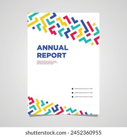 Cover design template corporate business annual report Vector template