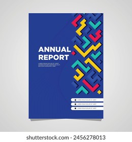 Cover design template corporate business annual report Vector template