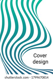 Cover design. Design template. Creative backgrounds with abstract gradient wave lines for creating trendy banner, poster