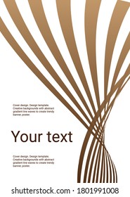 Cover design. Design template. Creative backgrounds with abstract gradient wave lines for creating trendy banner, poster