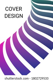 Deckungsdesign. Vorlage entwerfen. Kreative Hintergründe mit abstrakten Farbverlauf-Wellenlinien zum Erstellen von trendigem Banner, Poster