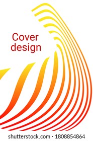 Cover design. Design template. Creative backgrounds with abstract gradient wave lines for creating trendy banner, poster