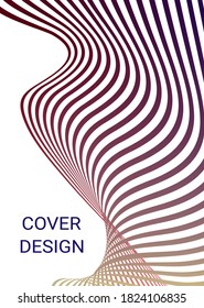 Cover design. Design template. Creative backgrounds with abstract gradient wave lines for creating trendy banner, poster