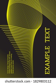 Deckungsdesign. Vorlage entwerfen. Kreative Hintergründe mit abstrakten Farbverlauf-Wellenlinien zum Erstellen von trendigem Banner, Poster
