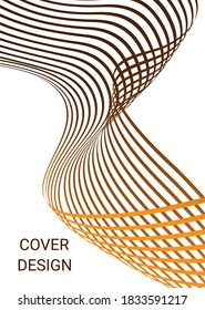 Cover design. Design template. Creative backgrounds with abstract gradient wave lines for creating trendy banner, poster