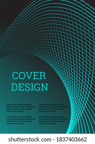 Cover design. Design template. Creative backgrounds with abstract gradient wave lines for creating trendy banner, poster