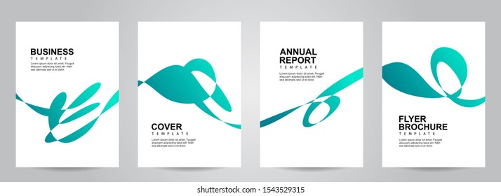 Cover design template. Elegant flyer design templates for business, company profile, annual report, and brochure. Minimalist modern leaflet layout with abstract shape. Vector illustration background