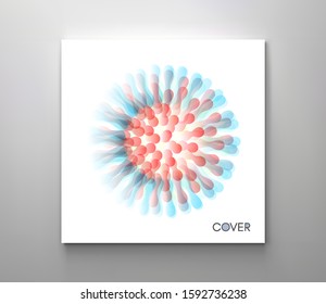 Cover design template. Floral art. Element for design. Vector illustration. Can be used for advertising, marketing, presentation.