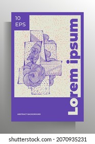 Cover design template for flyer, banner, brochure, catalog, book, magazine. Vector color illustration.
