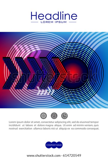Cover Design Template Futuristic Sci Fi Stock Vector Royalty Free