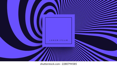 Cover design template. The geometric background by stripes. Modern pattern with optical illusion. 3d vector illustration for brochure, annual report, magazine, poster, presentation, flyer or banner. 