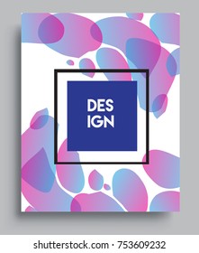 Cover design template with geometric object, arrangement of abstract lines and style graphic geometric elements. Applicable for placards, brochures, posters, covers and banners. Vector Design