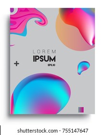 Cover design template with geometric object, arrangement of abstract lines and style graphic geometric elements. Applicable for placards, brochures, posters, covers and banners. Vector Design