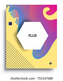 Cover design template with geometric object, arrangement of abstract lines and style graphic geometric elements. Applicable for placards, brochures, posters, covers and banners. Vector Design