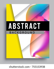 Cover design template with geometric object, arrangement of abstract lines and style graphic geometric elements. Applicable for placards, brochures, posters, covers and banners. Vector Design