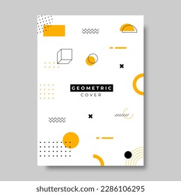 Cover design template with geometric style. Vector illustration.