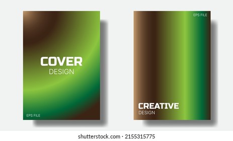 plantilla de diseño de portada con color de degradado