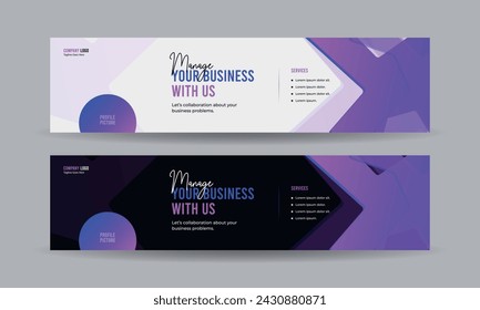 Cover design template or header, business creative banner.