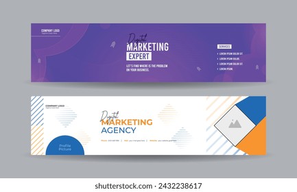 Cover design template or header, business creative banner.