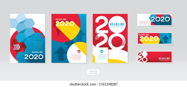 Plantilla de diseño de portada. conjunto de diseño de portada. puede ser utilizado para banners, afiches, volantes, volantes, plantillas web.para promocionar y comercializar su negocio.