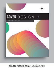 Cover design template with liquid color, arrangement of abstract lines and style graphic geometric elements. Applicable for placards, brochures, posters, covers and banners. Vector Design
